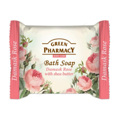 GREEN tuhé mýdlo Damašková růže &amp; bambucké máslo 100 g