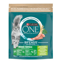 Purina ONE Bifensis Indoor granule pro kočky s krůtou a obilovinami 750g