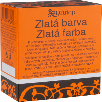 Drutep barva do domácnosti na kov a dřevo v prášku, zlatá, 5 g