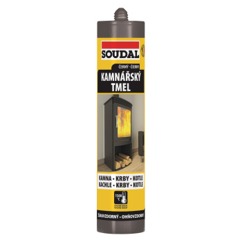 Soudal kamnářský tmel do 1500 °C, černý, 280 ml