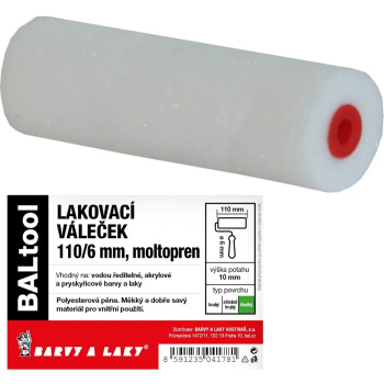 BARVY A LAKY HOSTIVAŘ Moltopren váleček na malování pro držák 6 mm, 100 mm