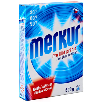 Merkur bílá síla prací prášek pro bílé, 600 g