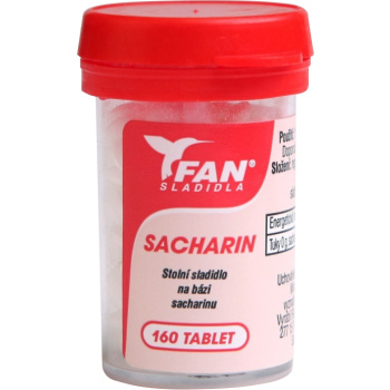 Fan sladidla, sacharin, stopní sladidlo, 160 tablet, 10 g