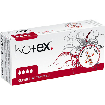 Kotex Super tampóny, 16 ks