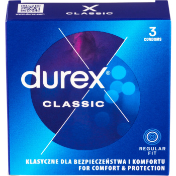 Durex Classic kondomy, 3 ks