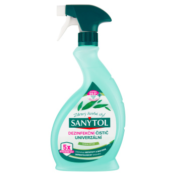 Sanytol dezinfekční univerzální čistič ve spreji s vůní eukalyptu, 500 ml