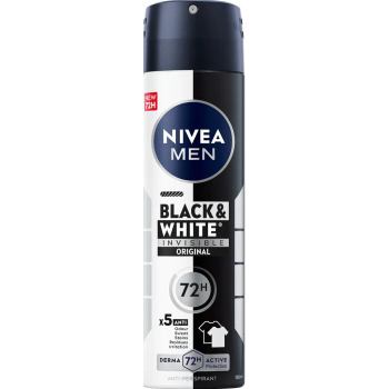 Nivea Men Black & White Invisible Original antiperspirant, 150 ml