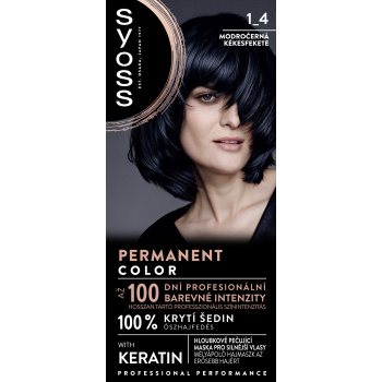 Syoss barva na vlasy, 1-4 Modročerný