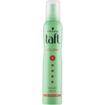 Taft Volume Mega, pěnové tužidlo s dvojitým push-up efektem, síla fixace 5, 200 ml