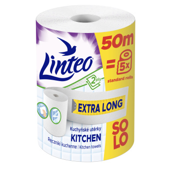 Linteo XXL 2vrstvé kuchyňské papírové utěrky 50 m, 1 role
