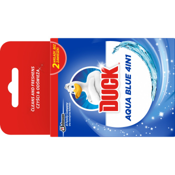Duck WC Aqua Blue Efekt modré vody náhradní náplně do závěsu, 2× 40 g