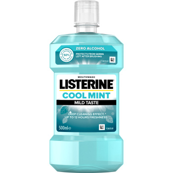 Listerine Zero Cool Mint ústní voda bez alkoholu, 500 ml