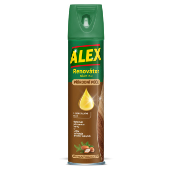 Alex Aerosol Renovátor nábytku proti prachu arganový olej a cedr, 400 ml