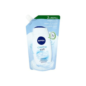 Nivea Creme Soft, sprchový gel, náhradní náplň, 500 ml