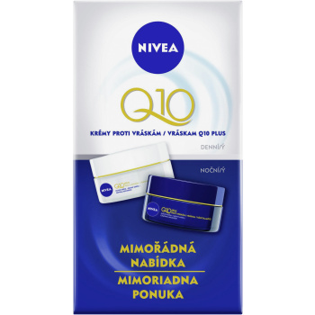 Nivea Q10 Plus, krémy proti vráskám, denní a noční, pro věk 30+, 2x 50ml