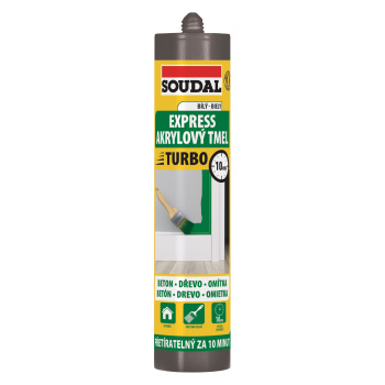 Soudal Express akrylový tmel, přetíratelný, bilý, 300 ml