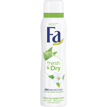 Fa Fresh & Dry Green Tea deodorant bez alkoholu, 150 ml