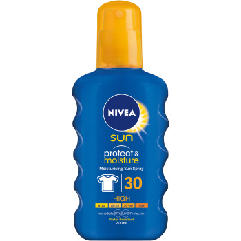 Nivea Sun Protect & moisture OF 30 hydratační sprej na opalování, 200 ml
