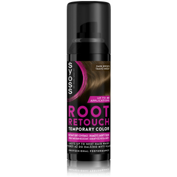 Syoss Root Retouch sprej pro dočasné zakrytí odrostů Tmavě hnědý 120 ml
