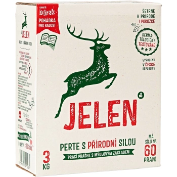 Jelen prací prášek s&nbsp;mýdlovým základem, 60 dávek, 3 kg