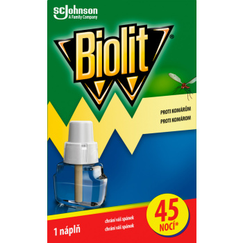 Biolit náplň do elektrického odpařovače proti komárům, 45 nocí, 27 ml