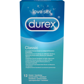 Durex Classic easy-on kondomy, 12 ks