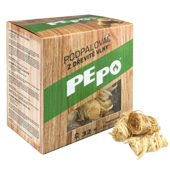 PE-PO podpalovač z dřevité vlny 32 podpalů