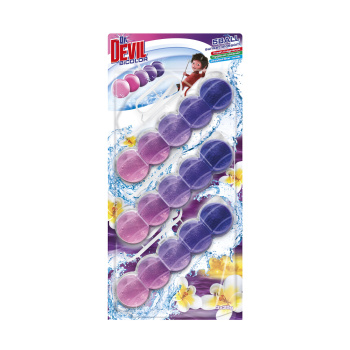 Dr. Devil WC Bicolor 5ball sunset blossom závěsný WC blok, 3× 35 g