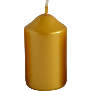 Bony adventní svíčka zlatá 40 × 60 mm, 4 ks