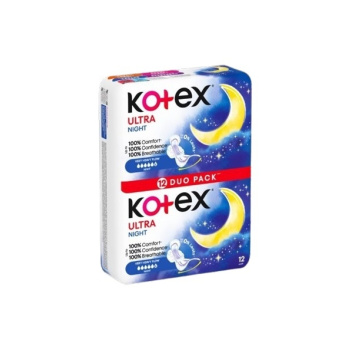 Kotex Ultra Night Duo Pack dámské vložky, 12 ks