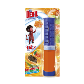 Dr. Devil 3v1 Point Block WC blok v tubě Tropic Fruit, 75 ml
