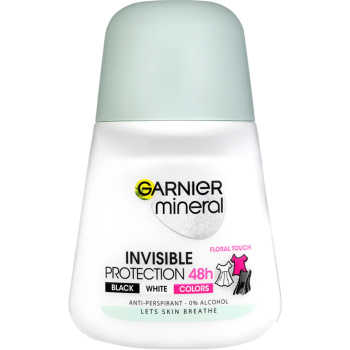 Garnier Mineral Invisible Black & White kuličkový antiperspirant, 50 ml