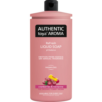 Authentic Toya Aroma tekuté mýdlo brusinky a nektarinka, náplň, 600 ml