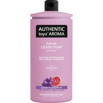 Authentic Toya Aroma grapes & grapefruit tekuté mýdlo, náplň, 600 ml