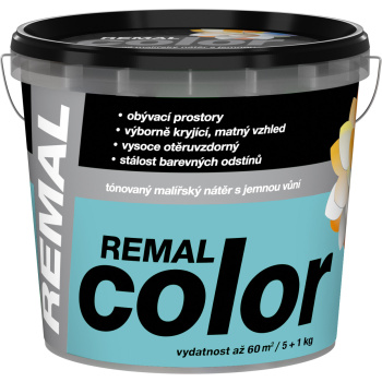 REMAL Color malířská barva na zeď Tyrkys, 5+1 kg