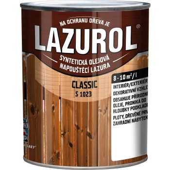 Lazurol Classic S1023 tenkovrstvá lazura na&nbsp;dřevo s&nbsp;obsahem olejů