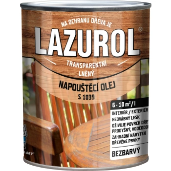 Lazurol S1039 napouštěcí olej přírodní