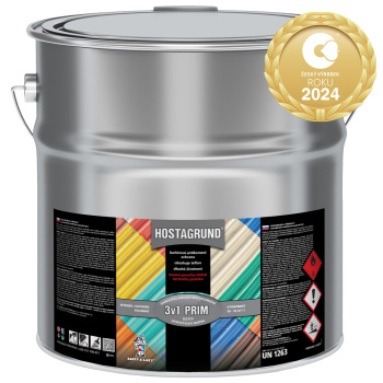 Hostagrund Prim 3v1 S2177 základní i vrchní barva na kov, 0912 hliník, 9 l