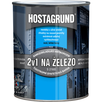 Hostagrund 2v1 S2160 základní i vrchní barva na kov, 0100 bílá, 600 ml