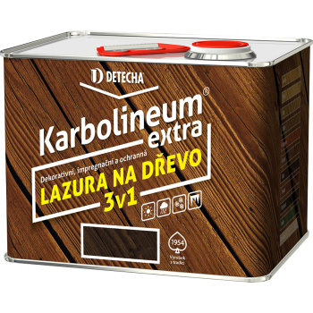 Karbolineum Extra 3v1 barva na dřevo, jantar, 3,5 kg