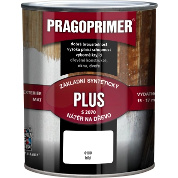 PRAGOPRIMER Plus základní barva na&nbsp;dřevo S2070, 0100 bílá