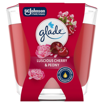 Glade svíčka vonná Decor Luscious Cherry & Peony, 70 g
