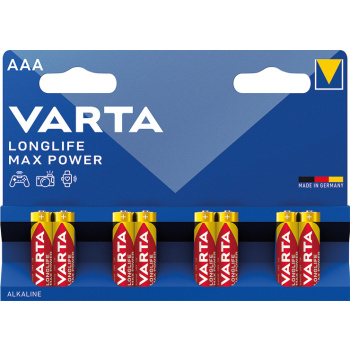 Varta Longlife Max Power AAA mikrotužkové baterie 8 ks