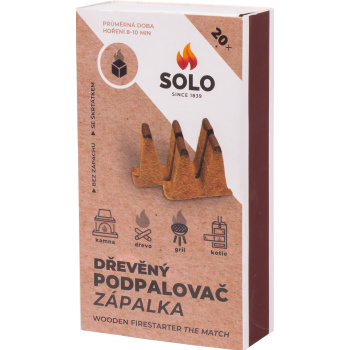 Podpalovač Solo dřevěná zápalka, 20 podpalů