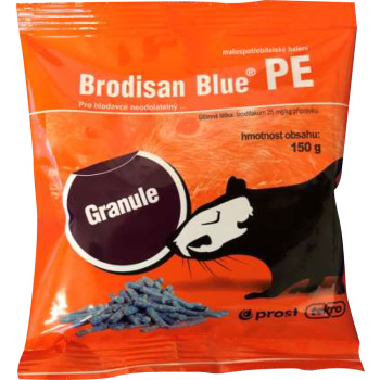 Brodisan Blue PE granule k hubení hlodavců sáček, 150 g