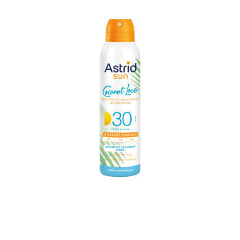 Astrid Sun OF 30 Coconut Love neviditelný suchý sprej na opalování, 150 ml