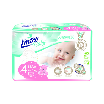 Linteo Baby Premium Maxi dětské pleny 8 až 15 kg, 50 ks