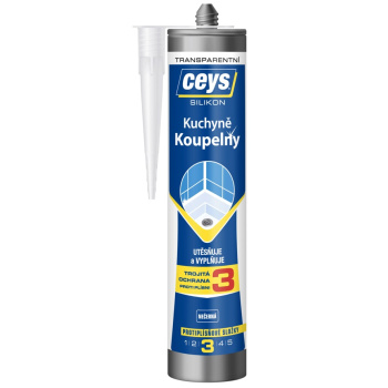 Ceys Koupelny a kuchyně silikon, transparentní, 280 ml