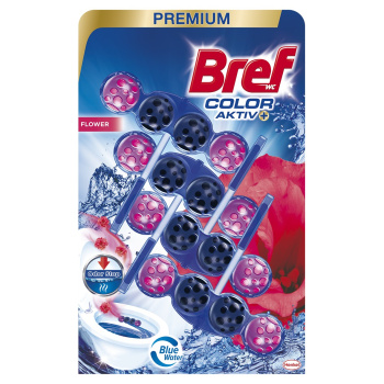 Bref Color Aktiv Flower tuhý WC blok, 4× 50 g