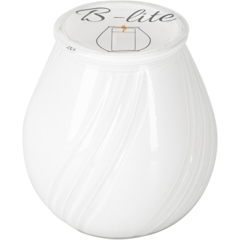 B-lite zahradní svíčka ve skle, bílá, 120 g